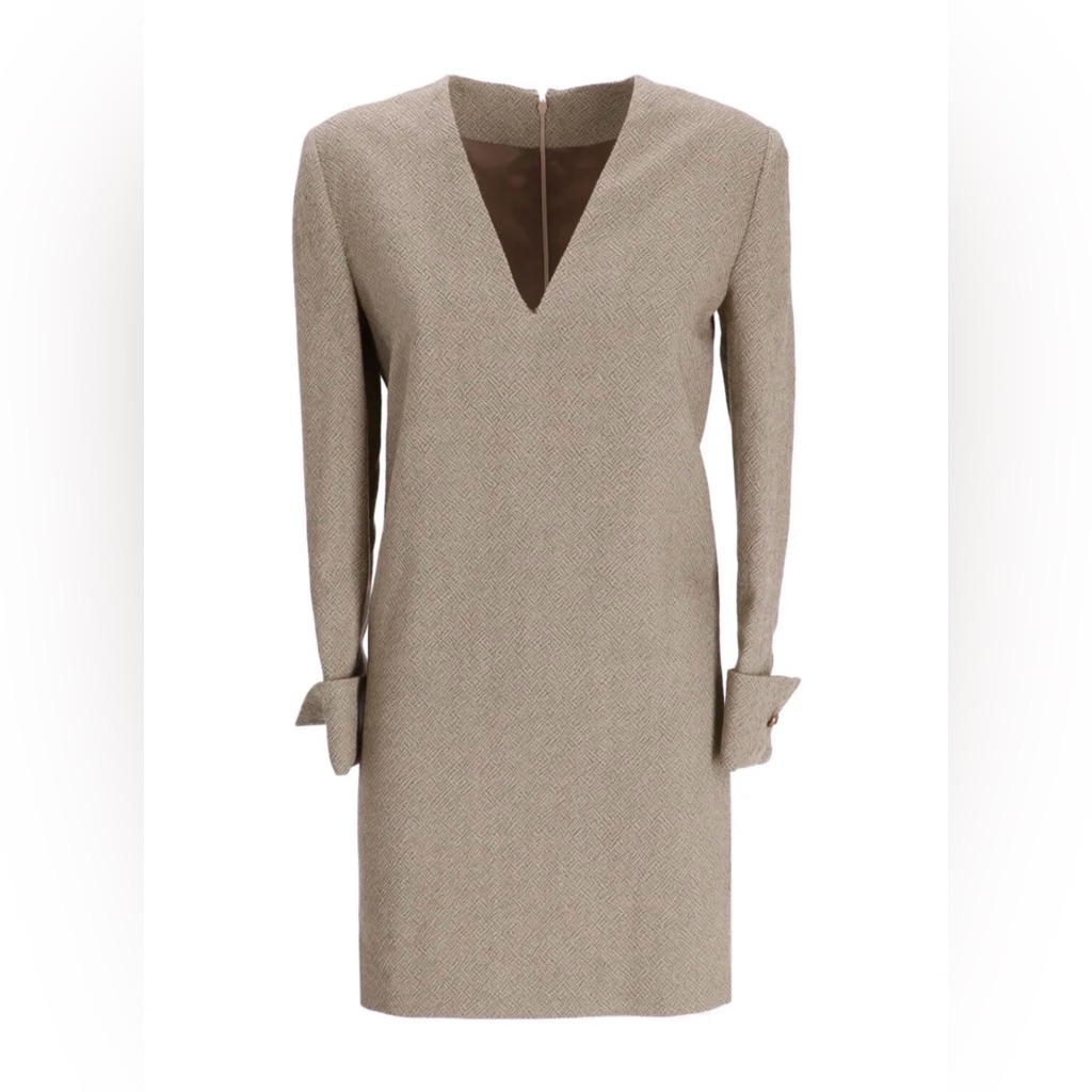 Golden Goose V-Neck Wool Minidress 100% Wool. European Size 40